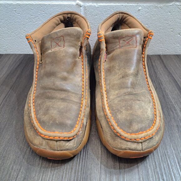 Twisted X Moc Style Loafers. Brown Leather Casual Western Loafer Women's Size 9W - Picture 3 of 8